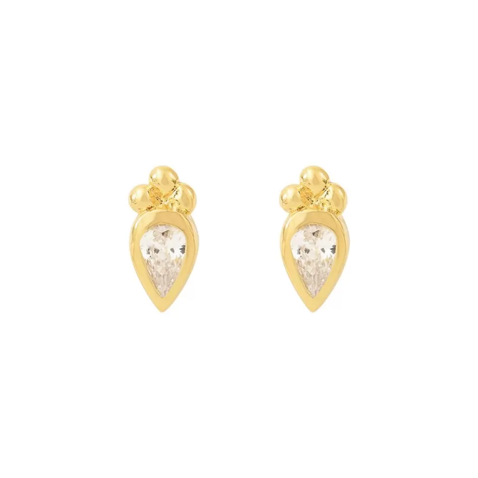 Louise Hendricks Boucles Oreilles<Puces D'Oreille Poire-Driss White