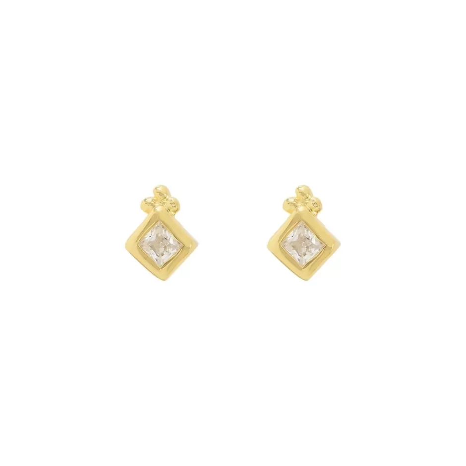 Louise Hendricks Boucles Oreilles<Puces D'Oreilles Losange-Driss White