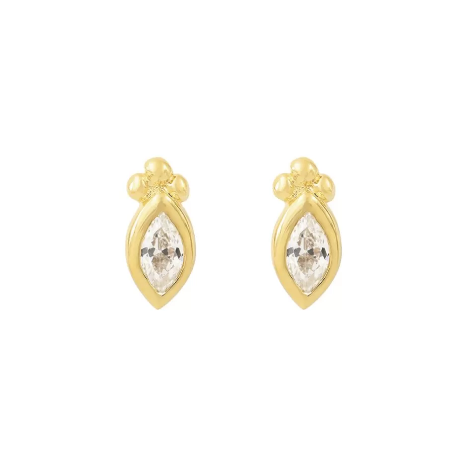 Louise Hendricks Boucles Oreilles<Puces D'Oreilles Marquise-Driss White