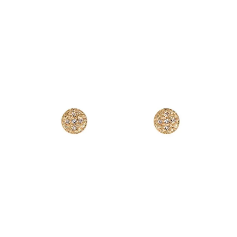 Louise Hendricks Boucles Oreilles<Puces D'Oreilles-Mina White Ronde